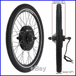 1000W Rear Wheel Electric Bicycle Motor Conversion Kit eBike Cycling Disc Brake