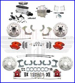 1958-68 Impala Front & Rear Disc Brake Kit Wilwood Calipers & Chrome Booster