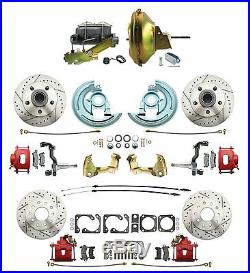 1964-1972 GM A- Body Performance Front & Rear Disc Brake Kits, Red Caliper