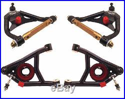 1964-72 Chevelle Wilwood 2 Drop Power Disc Kit, Front & Rear Red, with Suspension
