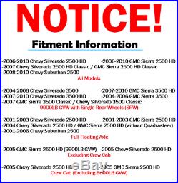2001-2010 Silverado Sierra 2500 3500 HD Front Rear 330mm Brake Rotor Ceramic Pad