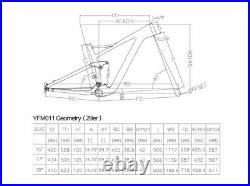 29er 2.4'' Full Suspension Carbon MTB Frame 19 PF30 DISC Bike framesets Matte