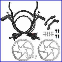 2X Hydraulic Bike Disc Brake Kit 160mm Disc Brake Rotor Front and Rear -s P4H6