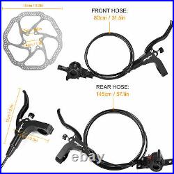 2X Hydraulic Bike Disc Brake Kit 160mm Disc Brake Rotor Front and Rear -y A2V2