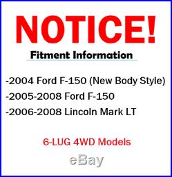 4x4 2005 2006-2008 Ford F-150 6-LUG Front Rear DRILL Brake Rotors + Ceramic Pads