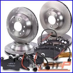 4x BRAKE DISC + SET PADS + WEAR WARNING CONTACT FRONT + REAR FOR AUDI Q7 4L