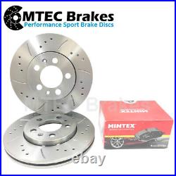 AUDI 8F A5 1.8 3.2 09-17 FRONT BRAKE DISCS & PADS DRILLED GROOVED 320mm