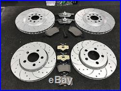 Audi A3 S3 Quattro 8l1 99-03 Front Rear Drilled Grooved Brake Discs Mintex Pads