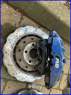 Audi Rs4 Rs5 Rs6 Complete Wavy Brakes Callipers Front Rear With Wavy Discs Blue