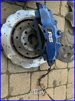 Audi Rs4 Rs5 Rs6 Complete Wavy Brakes Callipers Front Rear With Wavy Discs Blue