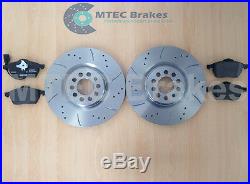 Audi S3 1.8T 20v 312mm 98-03 Drilled Grooved Front & Rear Brakes Disc + Pads