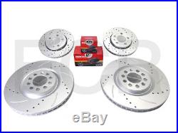 Audi TT Quattro MK1 1.8T Brake Disc Drilled Grooved Front & Rear + Pads