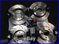 BMW 330CI 330D 330i E46 FRONT & REAR DRILLED AND GROOVED DISCS AND PADS 99-05