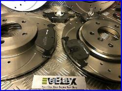 BMW 330CI 330D 330i E46 FRONT & REAR DRILLED & GROOVED DISCS BREMBO PADS 99-05