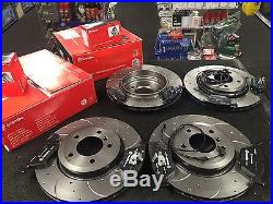 BMW 330i 330Ci 330D E46 BREMBO DRILLED BRAKE DISC & PADS WITH SENSOR FRONT REAR