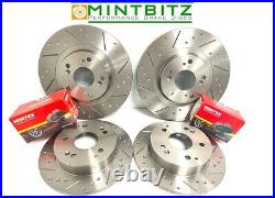 BMW 3 E92 320i 03/07- Front Rear Brake Discs & Pads Dimpled & Grooved