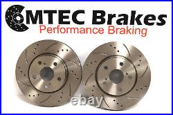 BMW E60 530 03- Rear Drilled Grooved Brake Discs 345mm