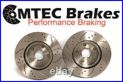 BMW E60 530 03- Rear Drilled Grooved Brake Discs 345mm