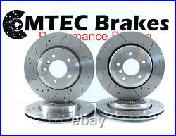BMW E60 535d 09/04-08/10 Front Rear Drilled Grooved Brake Discs