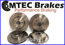 BMW E91 Touring 325i 05- Sport Front Rear Brake Discs & Pads Drilled Grooved