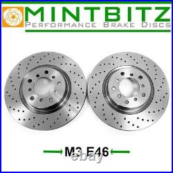BMW M3 E46 01-07 Drilled Performance Front Brake Discs 325mm