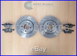 BMW MINI ONE COOPER S Drilled Brake Discs Front Rear & PADS