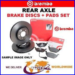 BREMBO Rear Axle BRAKE DISCS + PADS SET for VOLVO XC60 D5 AWD 2011-2015