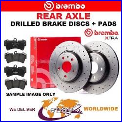 BREMBO Rear Axle BRAKE DISCS + PADS SET for VW CC 2.0 TDi 4motion 2011-2016