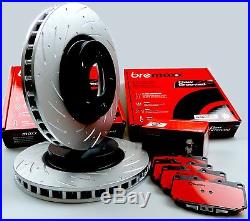 BREMBO pads & BREMAXX slotted disc brake rotors FRONT + REAR SKYLINE R33 GTS-T