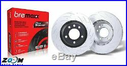 BREMBO pads & BREMAXX slotted disc brake rotors REAR for NISSAN R32 R33 R34 GTST