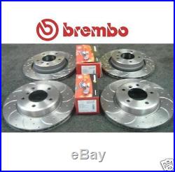Bmw 318 320 316 E46 Brake Disc Brembo Drilled Grooved Brake Disc Pad Front Rear
