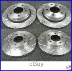 Bmw 320 323 325 E46 Coupe Brembo Drilled Grooved Brake Disc Front Rear