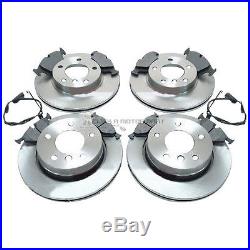 Bmw 320d E90 2005-2011 Front And Rear Brake Discs & Pads & 2 Sensors Check Size