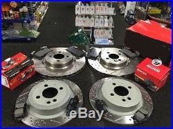 Bmw Mini John Cooper Works R56 Brake Disc Cross Drilled Grooved Front Rear Pads