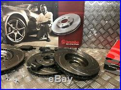 Brembo Front & Rear Drilled & Grooved Discs & Pads Audi Tt S3 1.8t Quattro 225