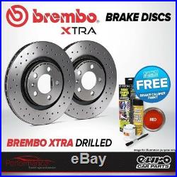 Brembo Xtra Rear Solid High Carbon Drilled Brake Disc Pair Discs x2 08. A759.1X