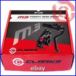 CLARKS M3 2 Piston Oil Hydraulic Disc Brake Front & Rear Bike set -FAST UK STOCK