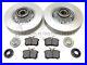 Citroen C3 Picasso Rear 2 Brake Discs And Pads & Fitted Wheel Bearings Abs Rings