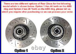 Clio 2.0 172 182 01-05 Drilled Grooved Front Rear Brake Discs & Brembo Pads ABS