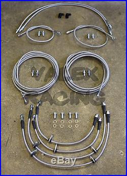 Complete Front & Rear Brake Line Replacement Kit 92-95 Honda Civic withrear disc