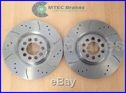 DRILLED GROOVED BRAKE DISCS FRONT REAR AUDI A3 S3 312mm