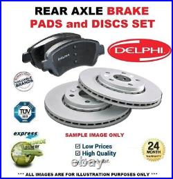 Delphi Rear Axle BRAKE DISCS + BRAKE PADS for BMW 5 Touring (E61) 520d 2007-2010