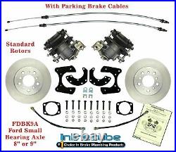 FORD 9 8 Rear Axle End Disc Brake Conversion Kit Small Bearing With Parking