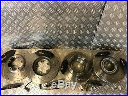 FORD TRANSIT FRONT & REAR DRILLED & GROOVED DISCS & PADS SENSORS TDCi MK7 SWB