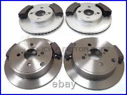 FRONT AND REAR BRAKE DISCS & PADS SET NEW FOR TOYOTA COROLLA 1.4 1.6 VVTi 02-06