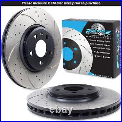 FRONT DRILLED GROOVED 320mm BRAKE DISCS FOR AUDI A5 8T B8 CONVERTIBLE SPORTBACK