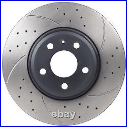 FRONT DRILLED GROOVED 320mm BRAKE DISCS FOR AUDI A5 8T B8 CONVERTIBLE SPORTBACK