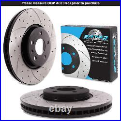 FRONT DRILLED GROOVED 320mm BRAKE DISCS FOR AUDI A6 S6 C7 1.8 2.0 2.8 3.0 TDI