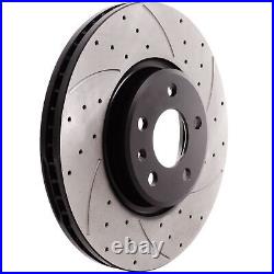 FRONT DRILLED GROOVED 320mm BRAKE DISCS FOR AUDI A6 S6 C7 1.8 2.0 2.8 3.0 TDI