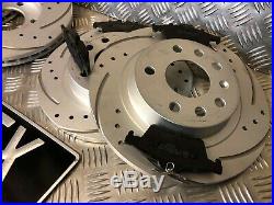 FRONT & REAR DRILLED & GROOVED DISCS & PADS SAAB 93 VAUXHALL SIGNUM VECTRA 285mm